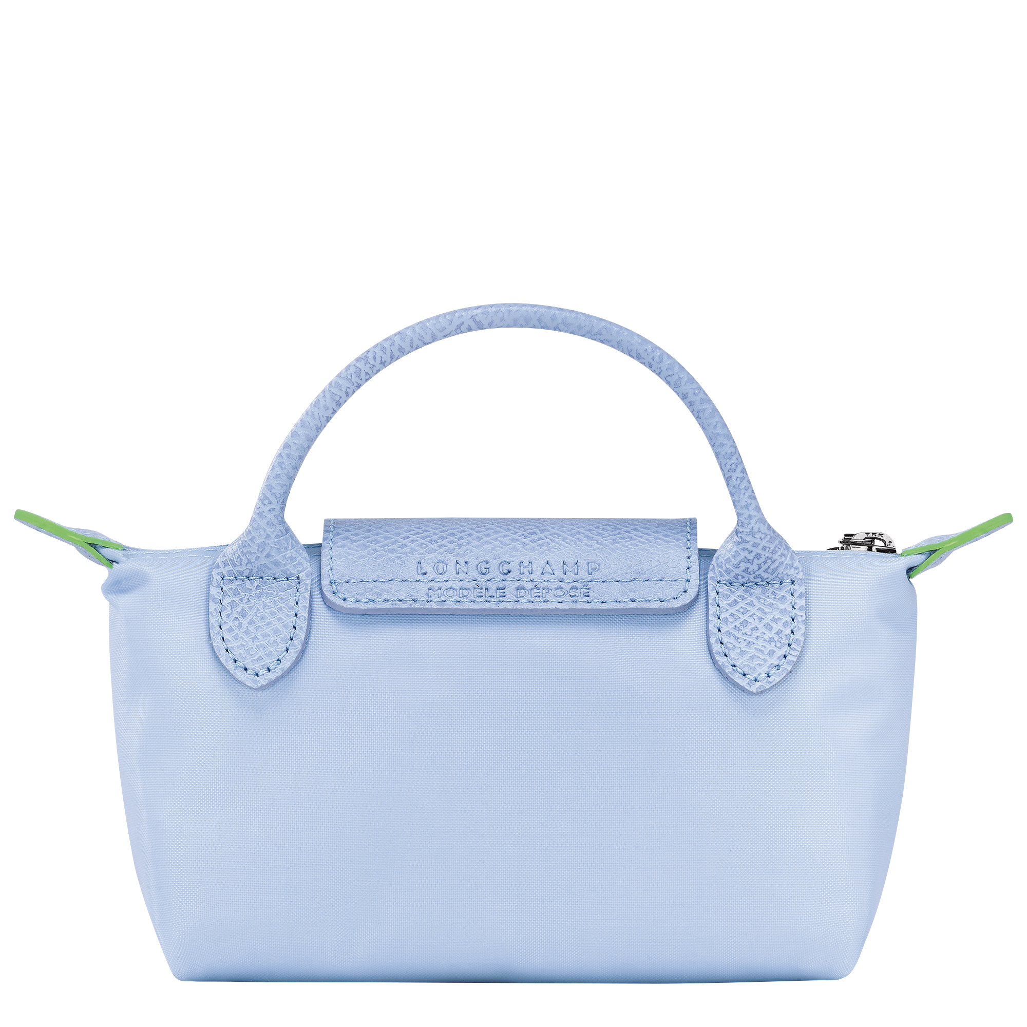 Le Pliage Green Pouch with handle, Sky Blue