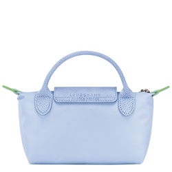 Le Pliage Green Pouch with handle, Sky Blue