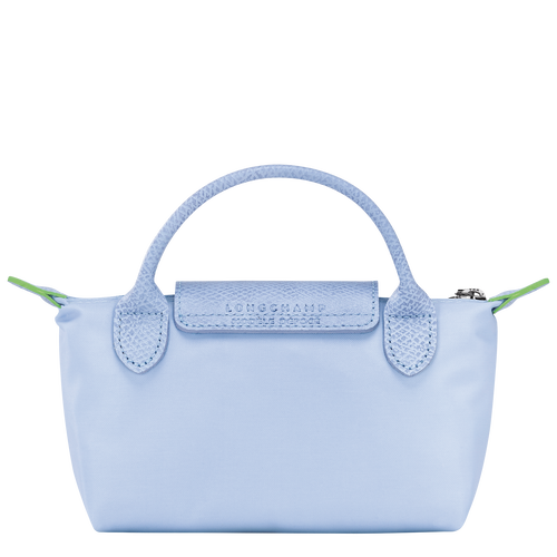 Le Pliage Green Pouch with handle , Sky Blue - Recycled canvas - View 4 of 5