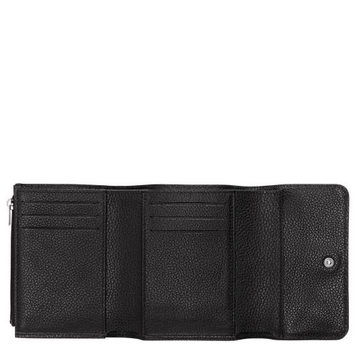 Portefeuille compact, Noir Vue 2 de Portefeuille compact, Noir, hi-res