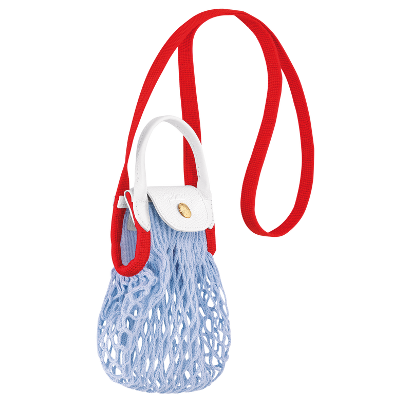 Longchamp Le Pliage Filet Sky Blue Mesh Bag L