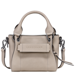 Longchamp 3D Tas met handgreep aan de bovenkant XS , Klei - Leder
