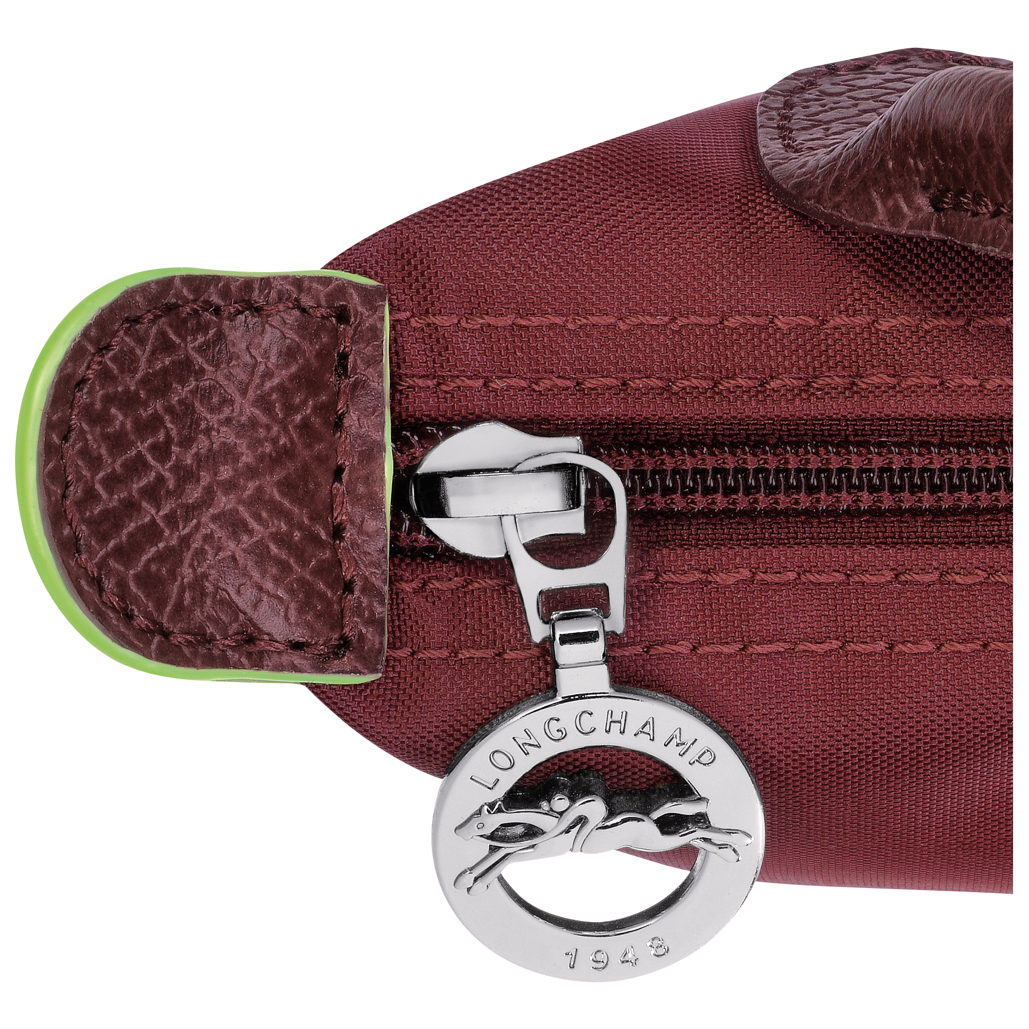 Pouch with handle, Pomegranate - View 6 of
6 - zoom in Le Pliage Green Pouch with handle, Pomegranate