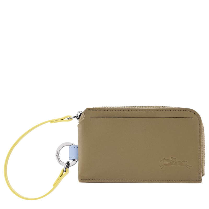 Le Pliage Collection Card holder , Lichen - Leather  - View 1 of  2