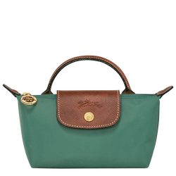 Le Pliage 原創系列 附提把的小袋子 , 鼠尾草綠色 - 再生帆布