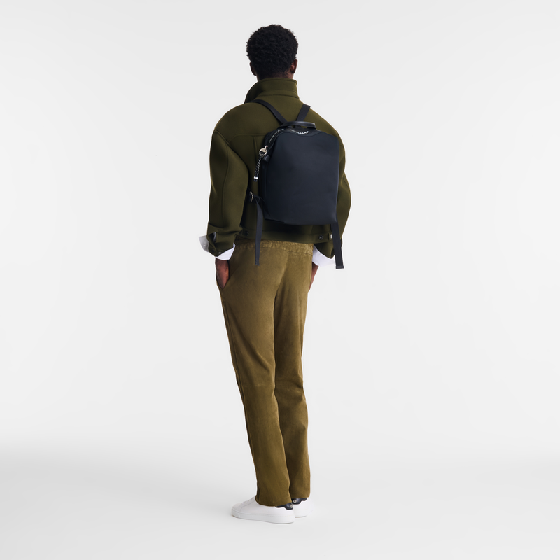 Le Pliage Energy L Backpack , Black - Recycled canvas  - View 2 of  5