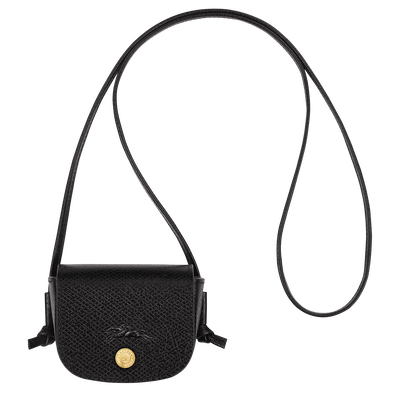 Épure Coin purse with leather lace, Black