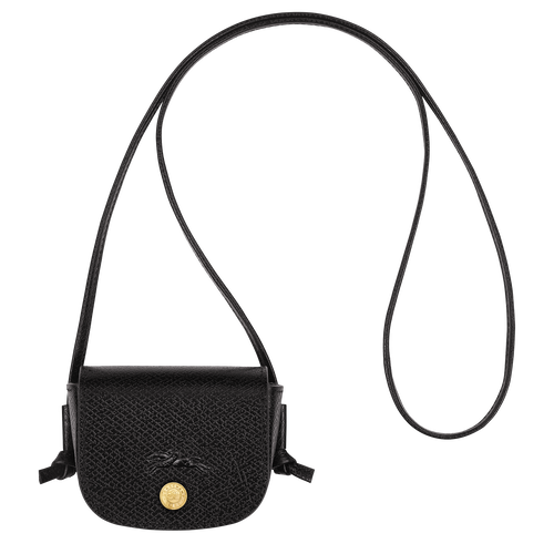 Épure Coin purse with leather lace , Black - Leather - View 1 of 4
