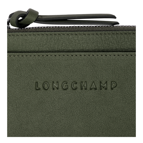 Longchamp 3D Card holder , Khaki - Leather - View 4 of  4