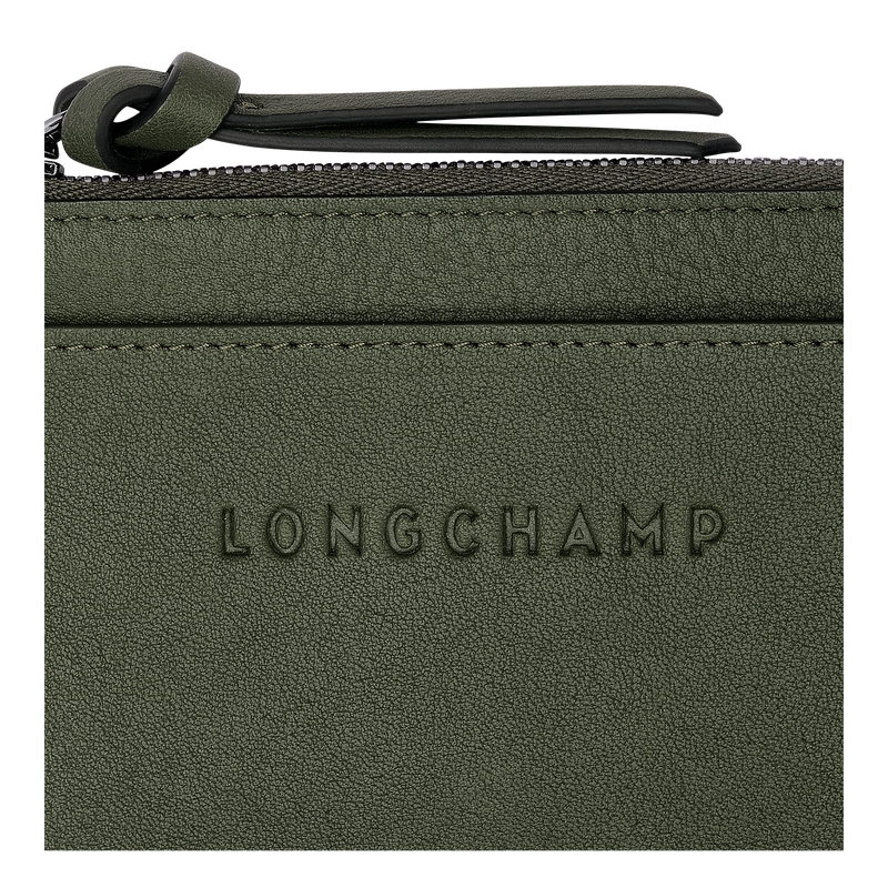 Longchamp 3D 系列 卡片夾 , 卡其色 - 皮革  - 查看 4 4