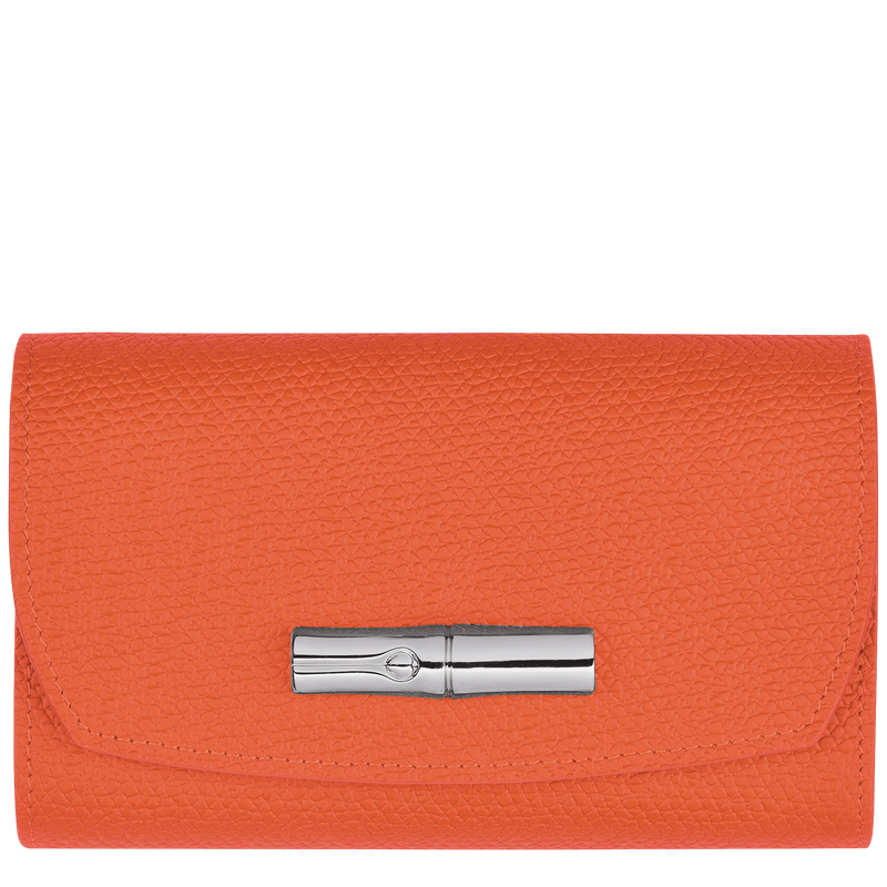 Brieftasche im Kompaktformat Roseau , Leder - Orange  - Ansicht 1 von 3