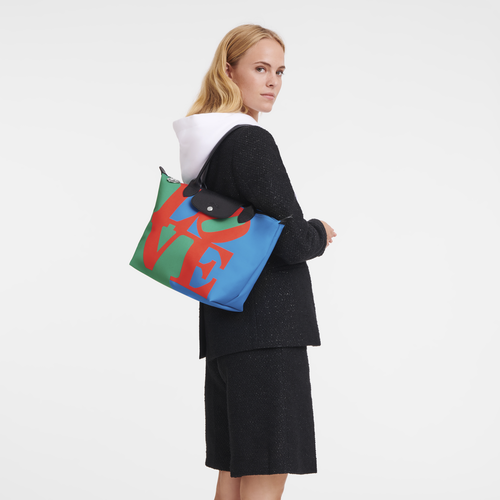 Longchamp x Robert Indiana M Tote bag , Red - Canvas - View 2 of  6