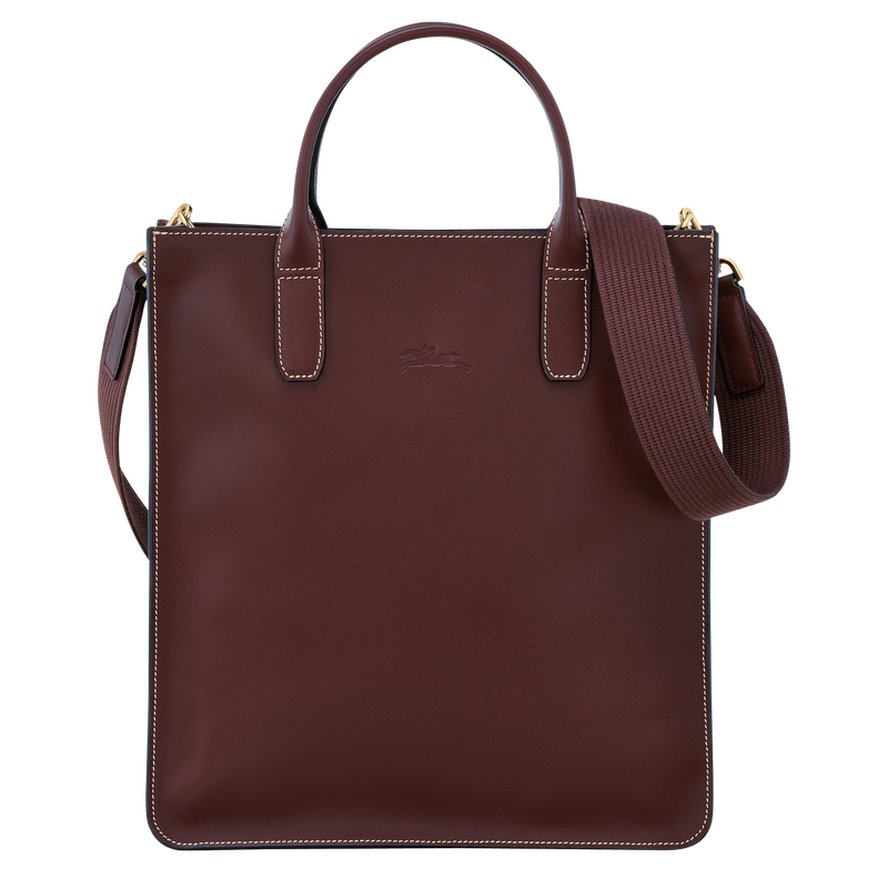 Le Foulonné M Tote bag , Plum - Leather  - View 1 of  4