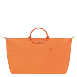 Le Pliage Green M Travel bag , Orange - Recycled canvas