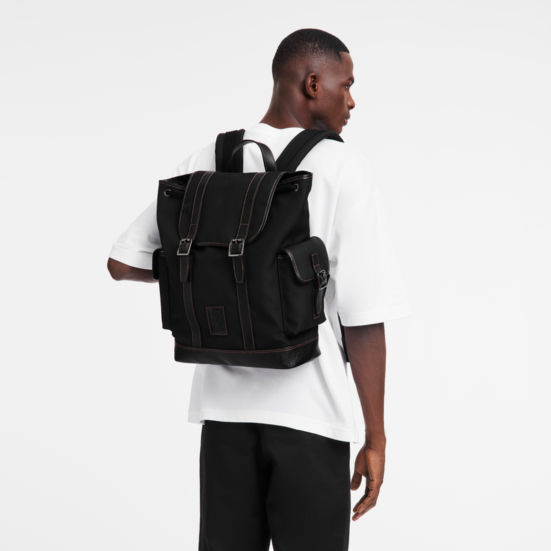 Boxford Backpack , Black - Recycled canvas  - View 2 of  4