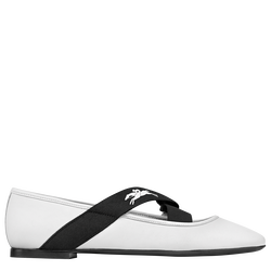 Energy Ballerinas , White - Leather