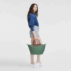 Le Pliage Original M Handbag , Sage - Recycled canvas