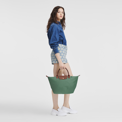 Le Pliage Original 手提包 M , 鼠尾草綠色 - 再生帆布