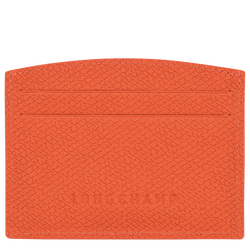 Le Roseau Card holder , Orange - Leather