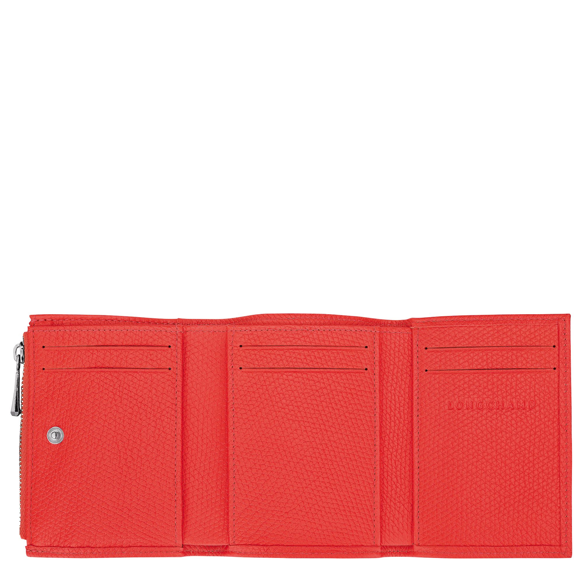 Le Roseau Kompakte dreifach-Geldb&ouml;rse, Zinnoberrot