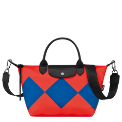 Le Pliage 系列 手提包 S , 红色 / 鈷藍色 - 帆布