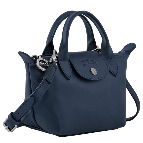 Handtasche XS Le Pliage Xtra , Leder - Navy - Ansicht 3 von 6
