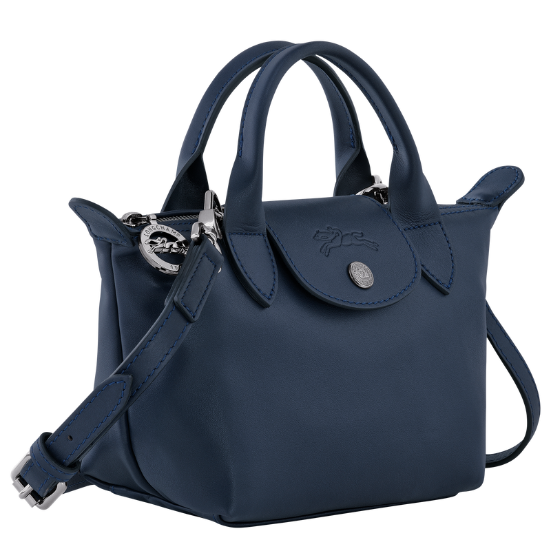Handtasche XS Le Pliage Xtra , Leder - Navy  - Ansicht 3 von 6