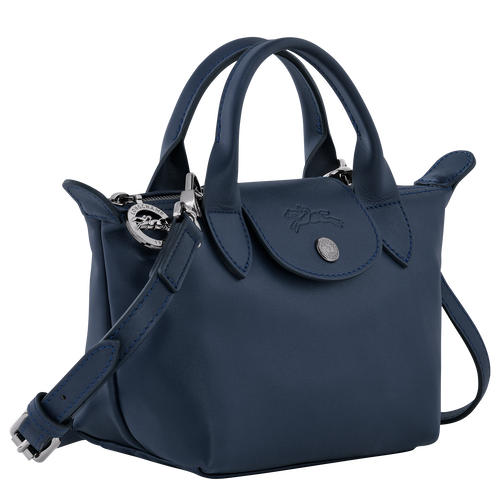 Le Pliage Xtra XS Handbag , Navy - Leather - View 3 of  6