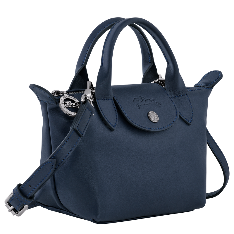 Le Pliage Xtra XS Handbag , Navy - Leather  - View 3 of  6
