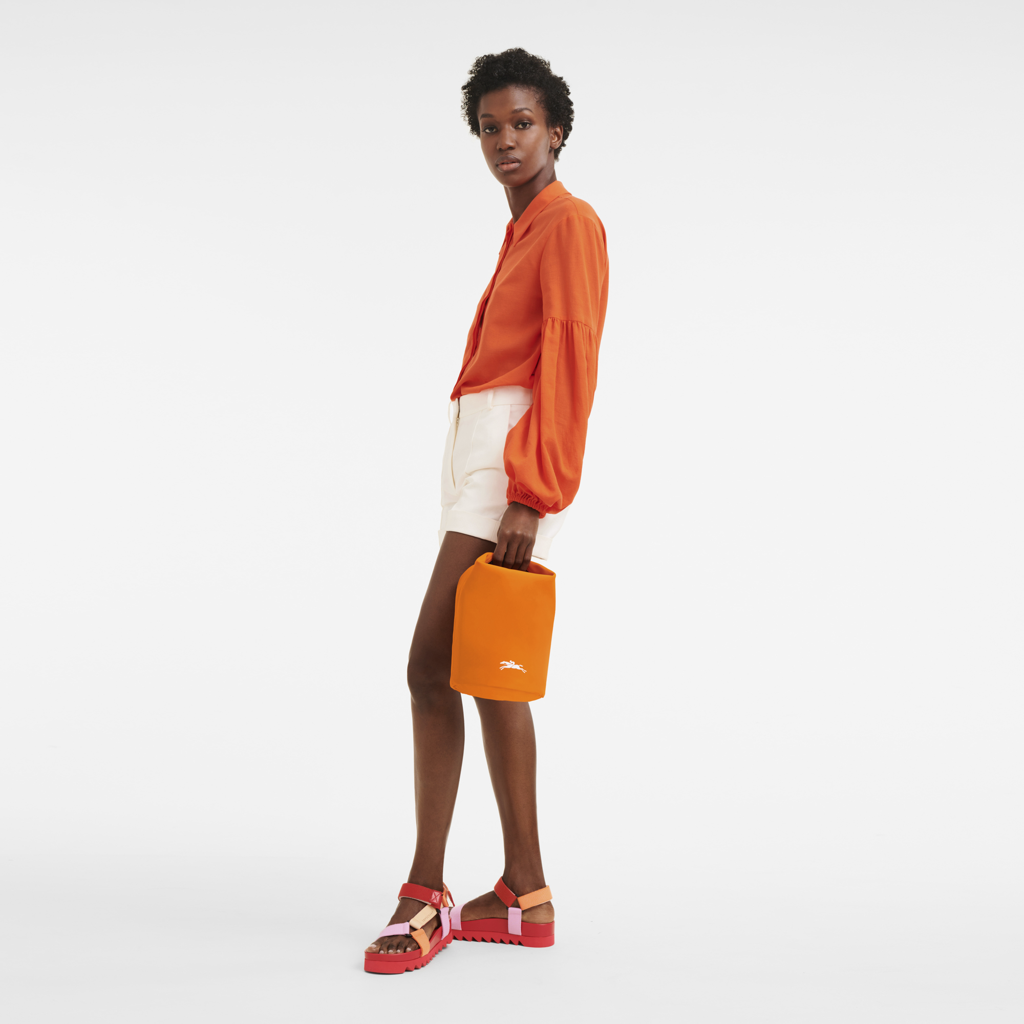 Pouch, Orange - View 2 of
4 - zoom in Le Pliage Collection Pouch, Orange