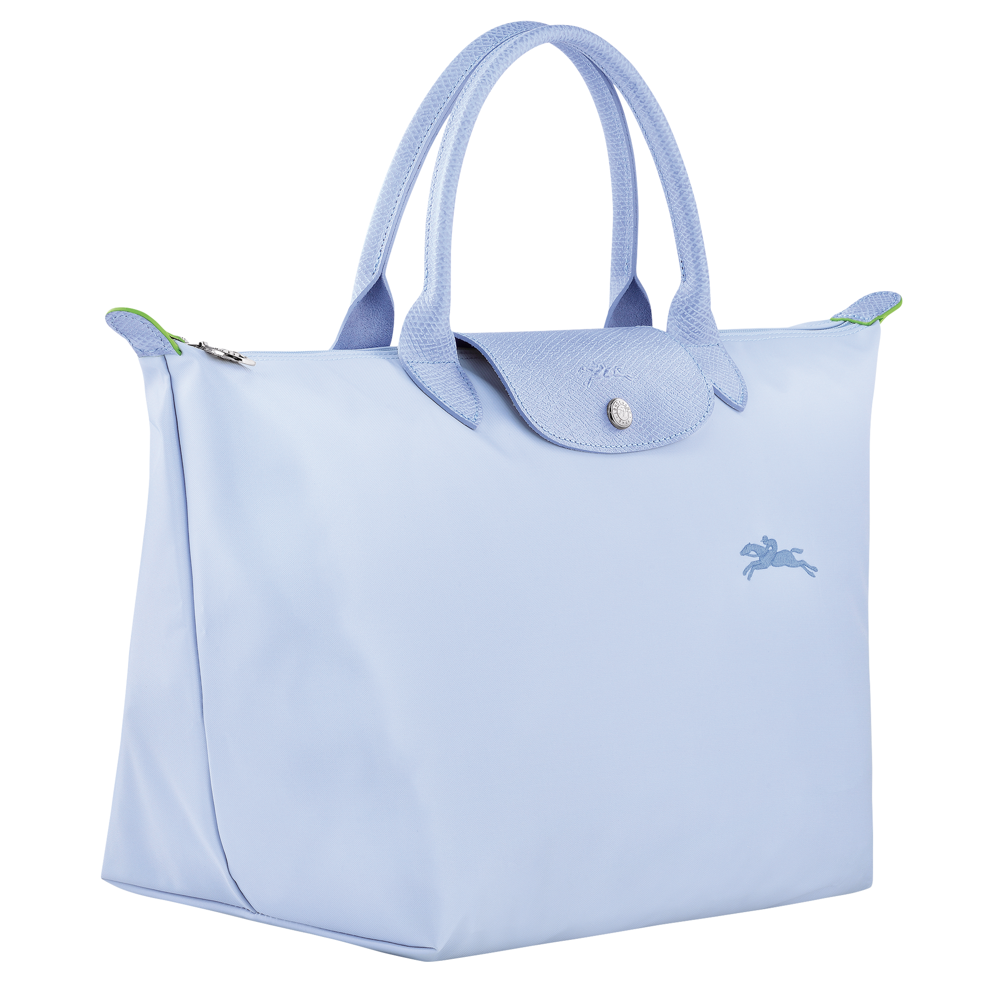 Longchamp pouch with handle in Sky Blue