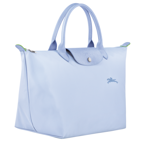 Le Pliage Green M Handbag , Sky Blue - Recycled canvas - View 3 of 6