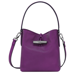 Roseau 系列 水桶包 XS , 紫色 - 皮革