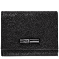 Le Roseau Essential Wallet , Black - Leather