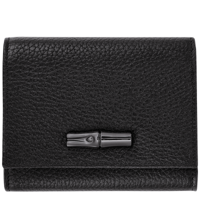 Le Roseau Essential Brieftasche im Kompaktformat, Schwarz