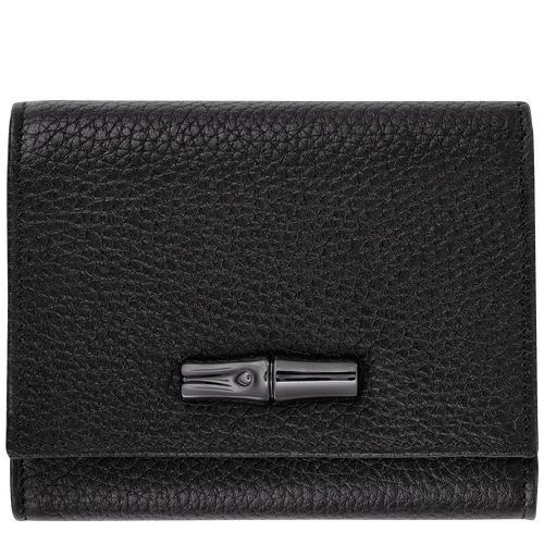 Brieftasche im Kompaktformat Le Roseau Essential , Leder - Schwarz - Ansicht 1 von 3