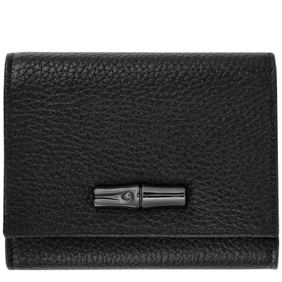 Roseau Essential Brieftasche im Kompaktformat, Schwarz
