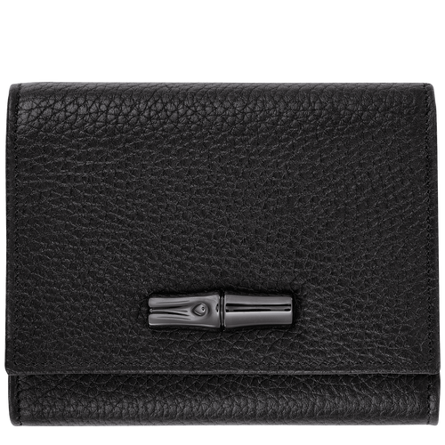 Brieftasche im Kompaktformat Roseau Essential , Leder - Schwarz - Ansicht 1 von 3
