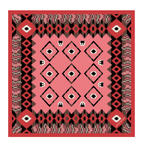 Silk scarf, 589 Coral View 1 of Silk scarf, 589 Coral, hi-res