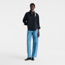 Shirt , Black - Cotton poplin