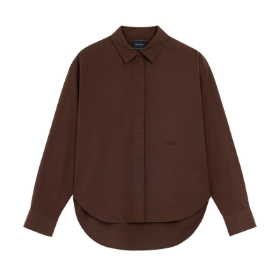 Camisa , Popelina de algod&oacute;n - Ebano