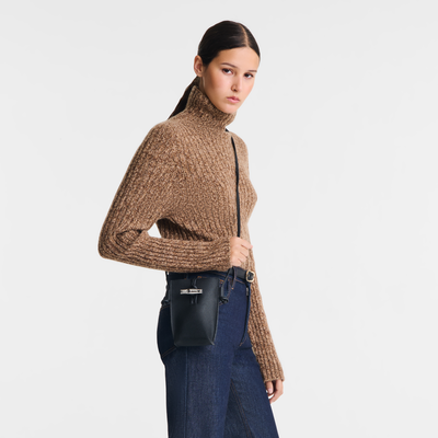 Le Roseau Phone case , Black - Leather