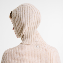 Balaclava , Ecru - Knit