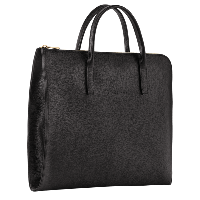 Le Foulonn&eacute; S Briefcase , Black - Leather  - View 3 of  5