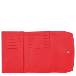 Roseau Wallet , Red - Leather