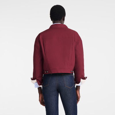 Jacke , Wasserabweisender technischer Canvas - Bordeaux