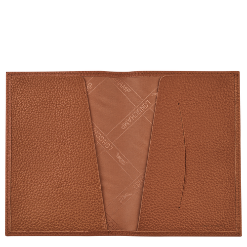 Le Foulonné Passport cover , Caramel - Leather - View 3 of  4