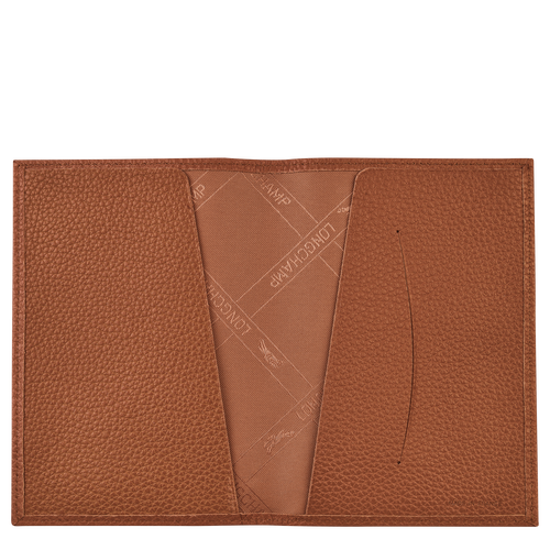 Le Foulonné Passport cover , Caramel - Leather - View 3 of 4