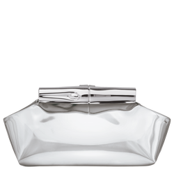 Le Roseau S Pouch , Silver - Leather