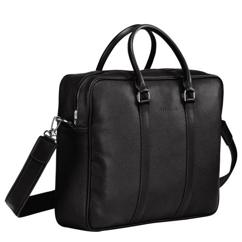 Briefcase M Le Foulonné Black (L2123021047) | Longchamp US Briefcase M Le Foulonné Black (L2123021047) | Longchamp US